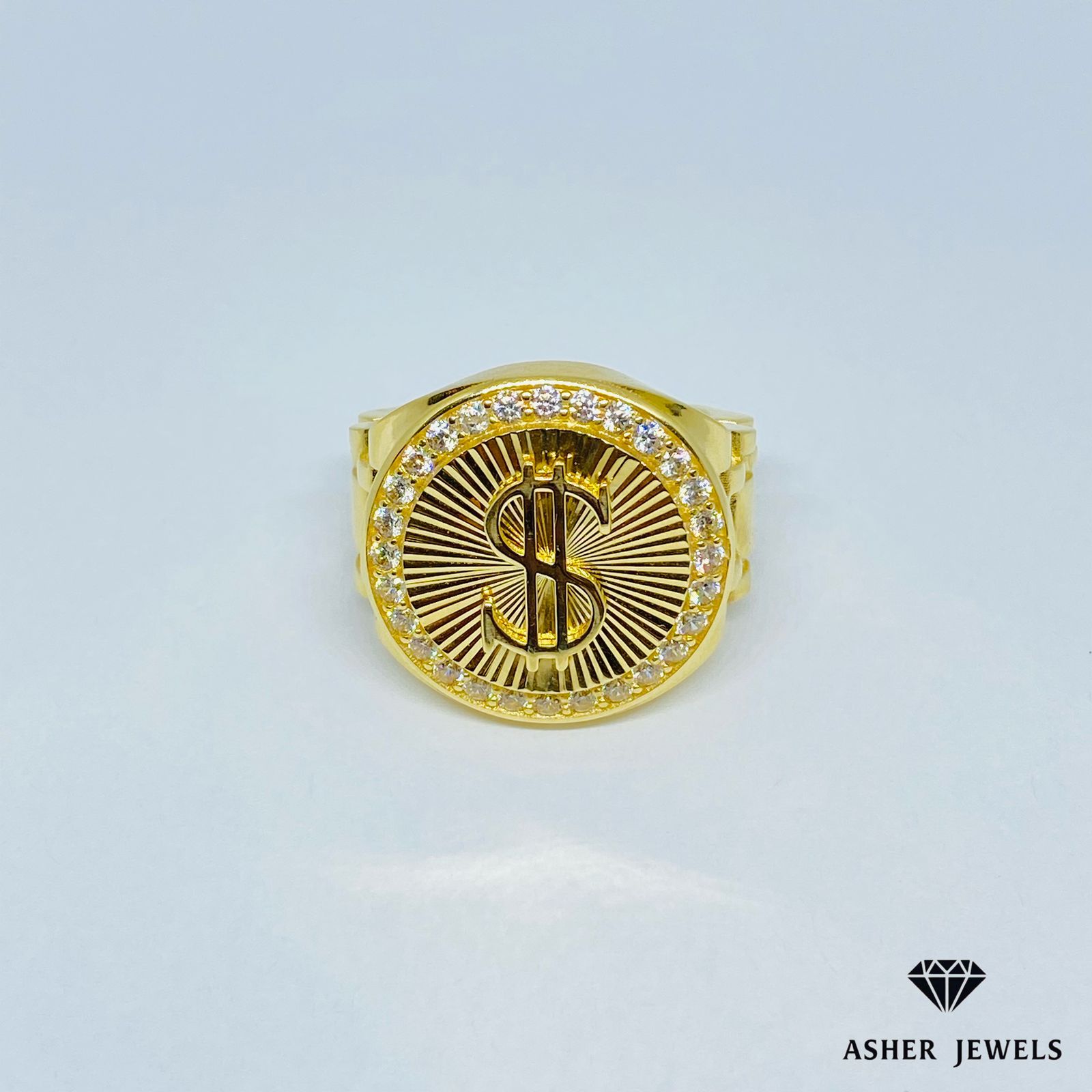 Dollar Sign Men Ring Size 11